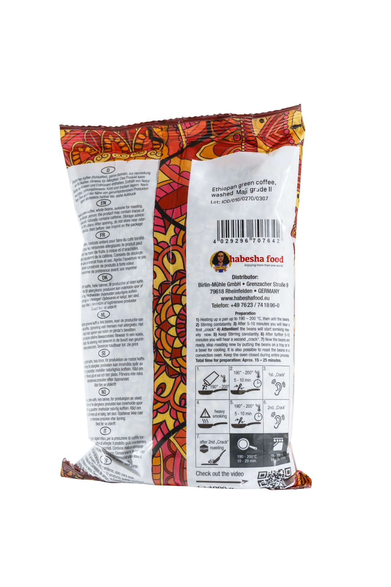 Ethiopian green coffee Maji 